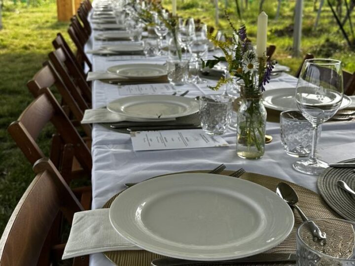 Aspergediner in White & Gold