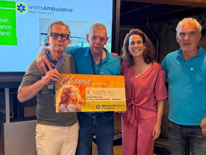 Uitreiking Cheque WensAmbulance